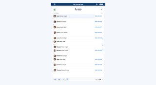FM Central Contacts screen